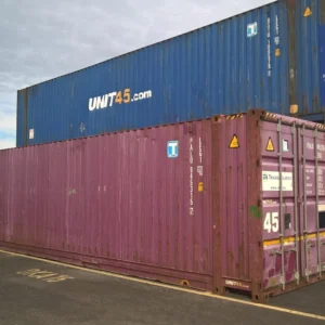 45′ high cube palett wide shipping container, used